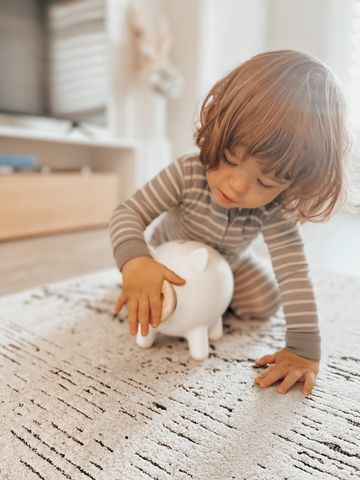 White Matte Piggy Bank