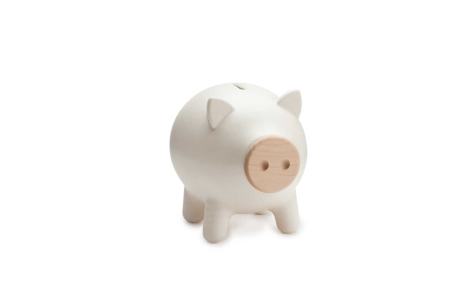 White Matte Piggy Bank