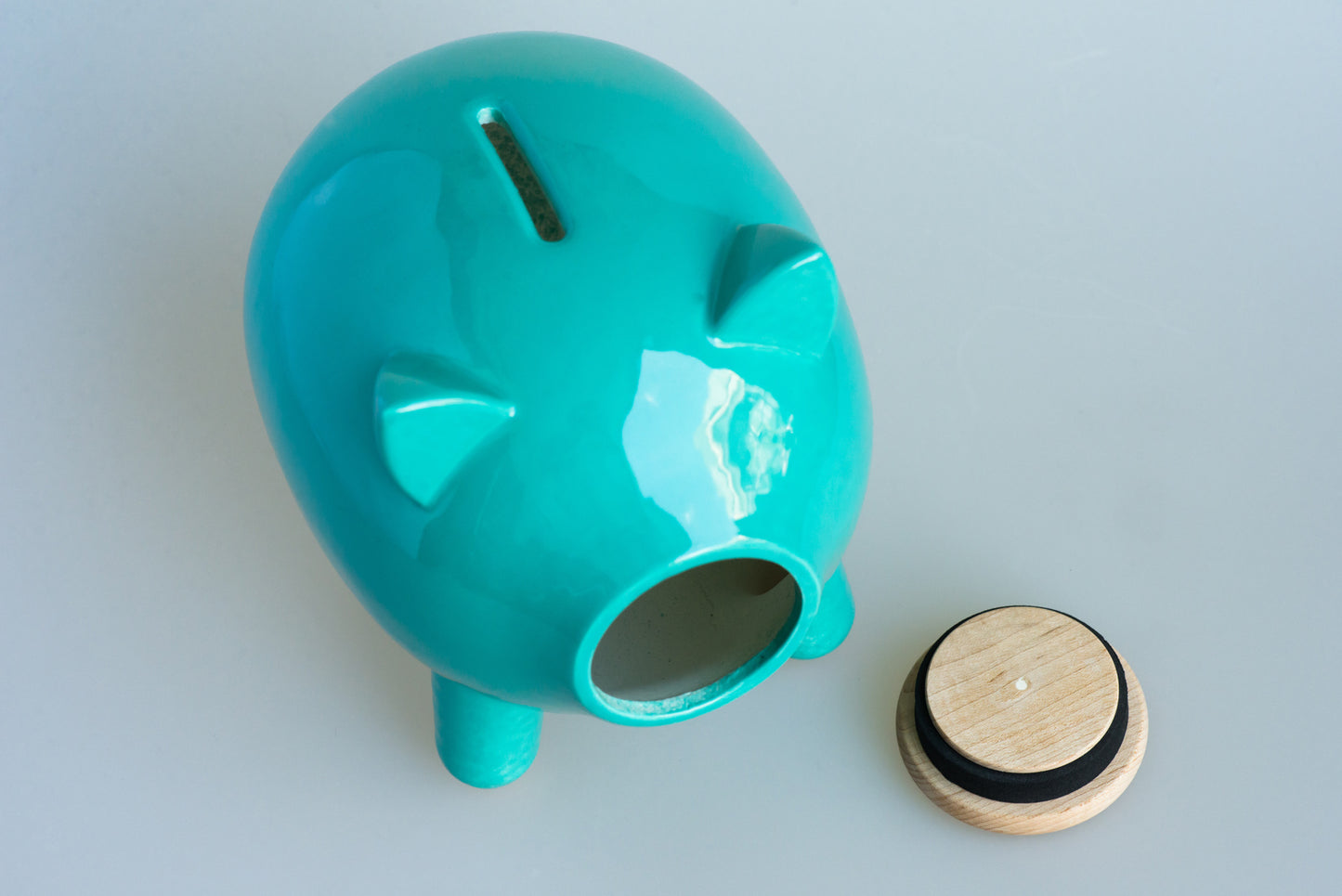 Turquoise Glossy Piggy Bank
