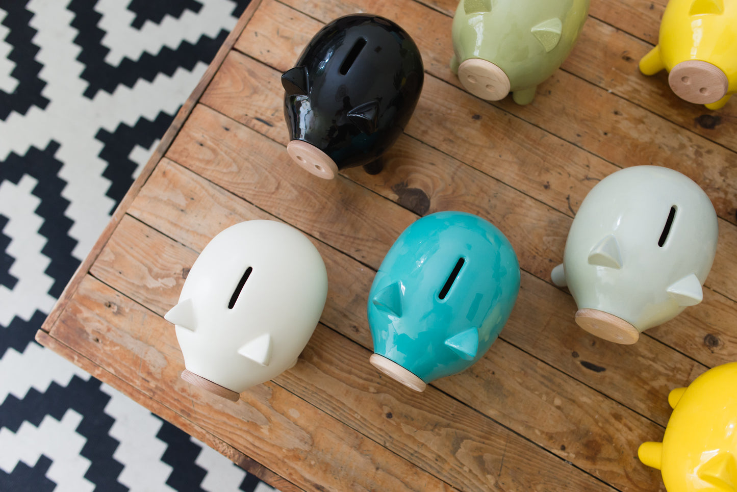 Turquoise Glossy Piggy Bank