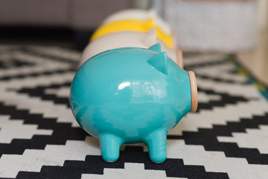 Turquoise Glossy Piggy Bank