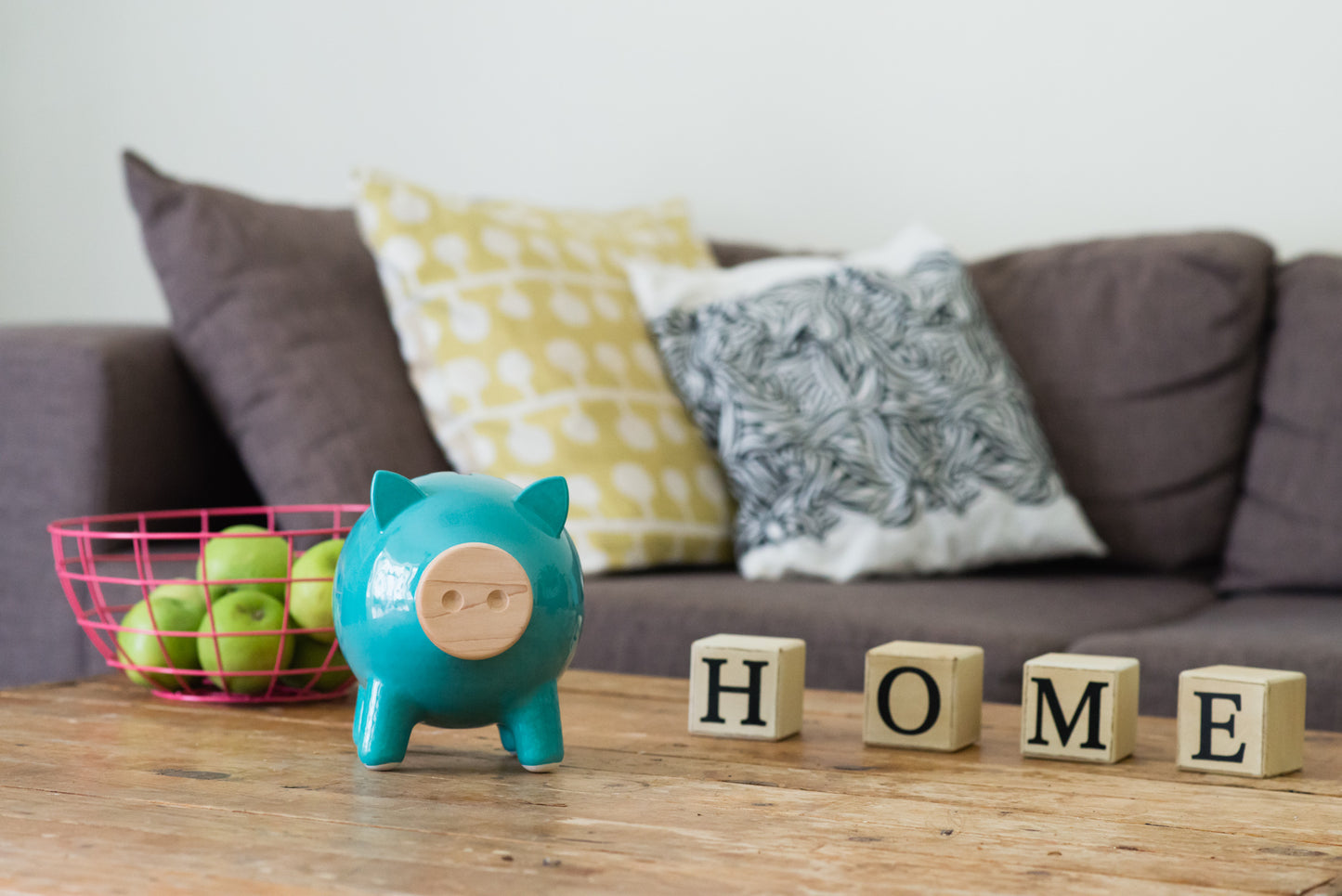 Turquoise Glossy Piggy Bank