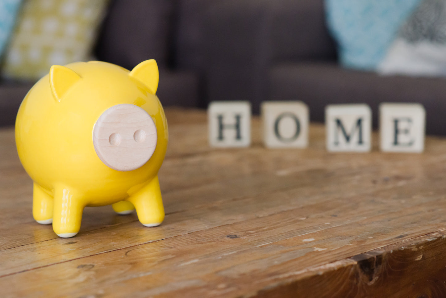 Yellow Glossy Piggy Bank