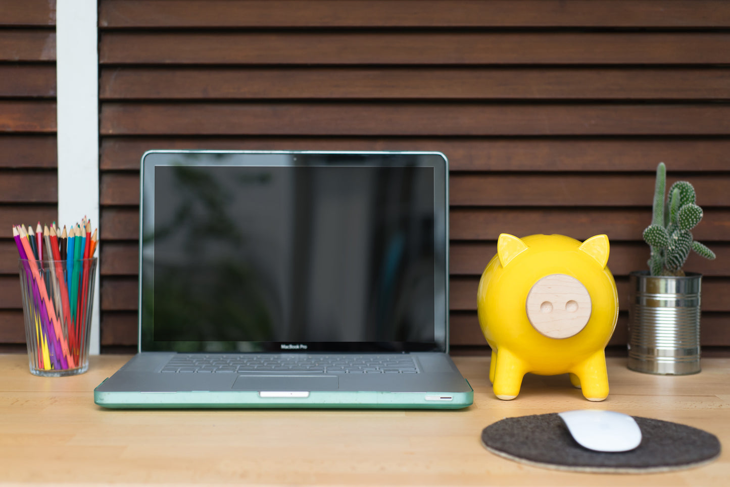 Yellow Glossy Piggy Bank