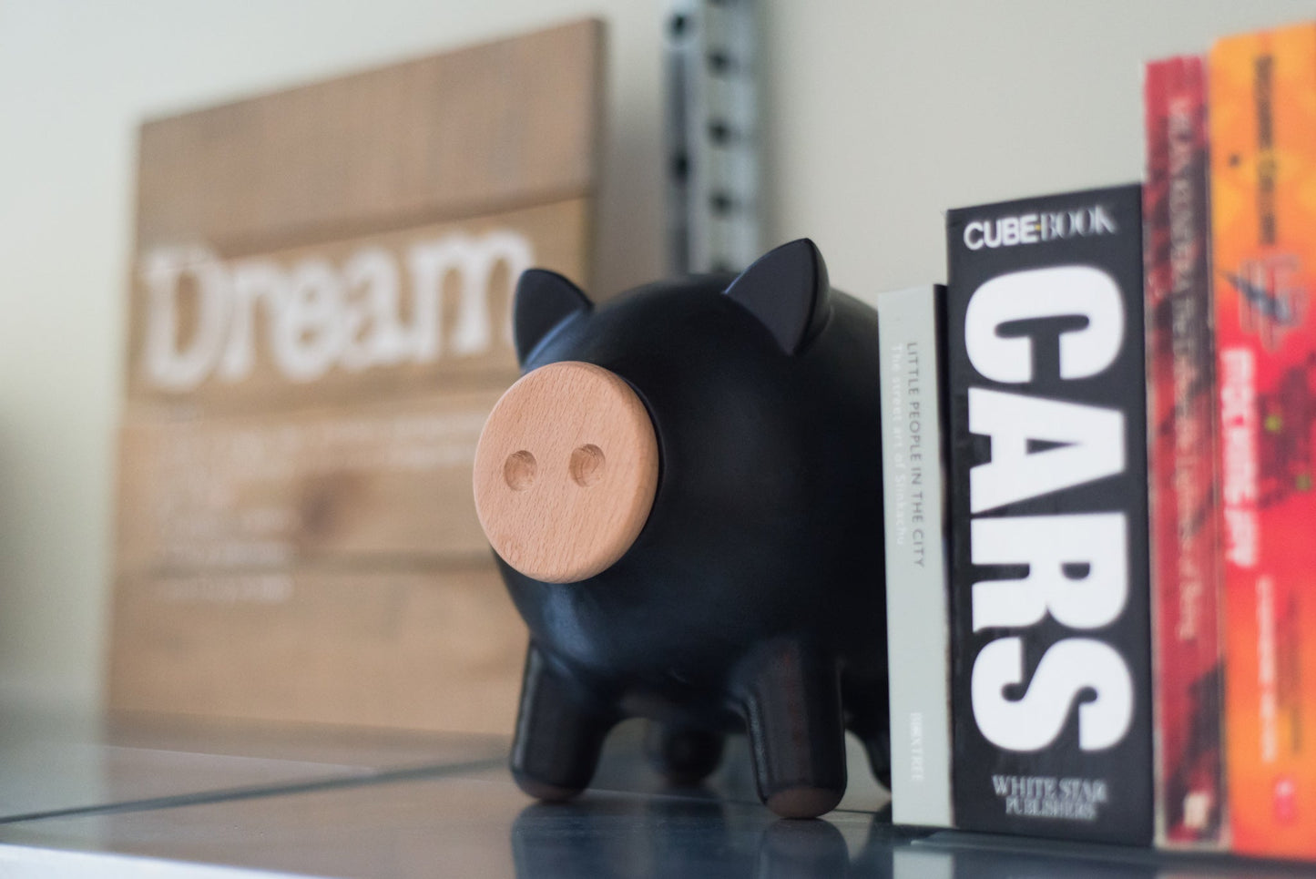 Black Matte Piggy Bank