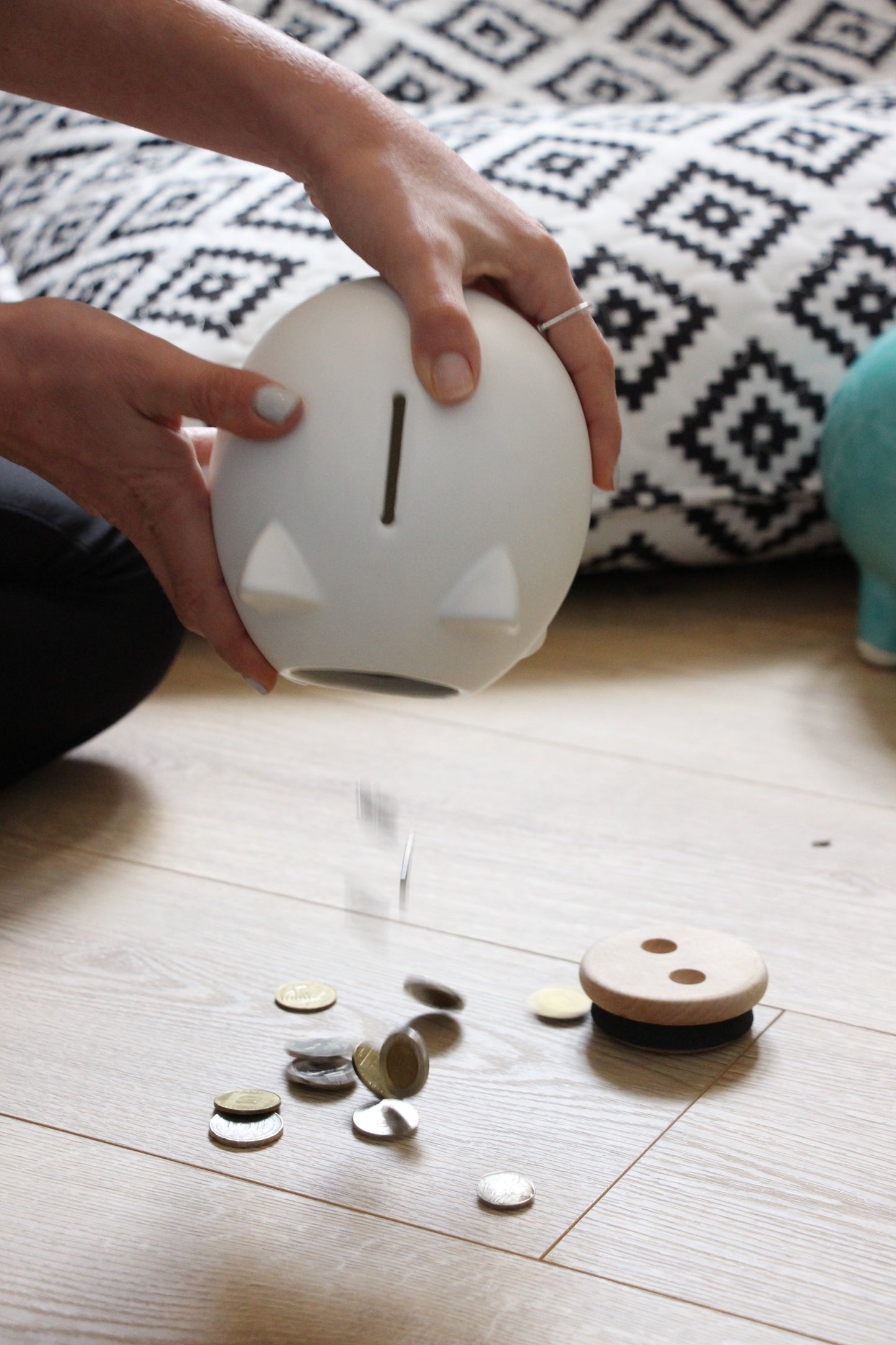 White Matte Piggy Bank