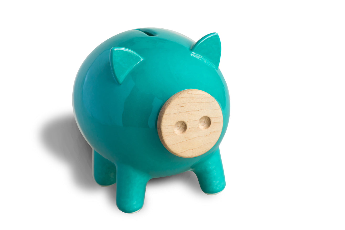 Turquoise Glossy Piggy Bank