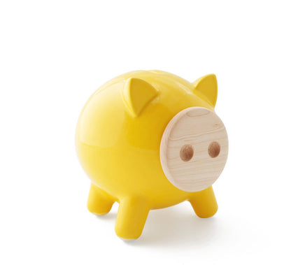 Yellow Glossy Piggy Bank