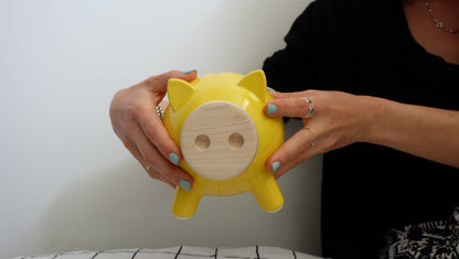 Yellow Glossy Piggy Bank