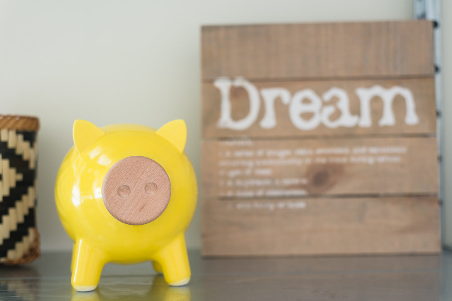 Yellow Glossy Piggy Bank