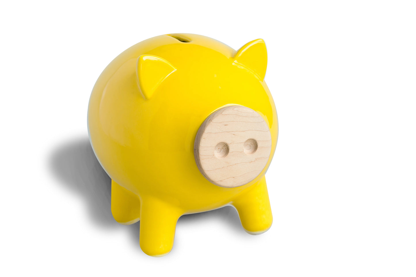 Yellow Glossy Piggy Bank